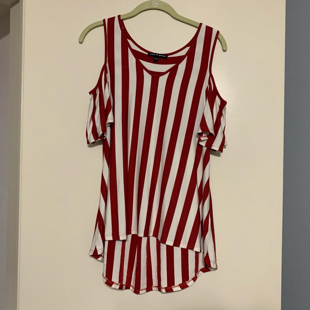 Cable & Gauge Cold Shoulder Top